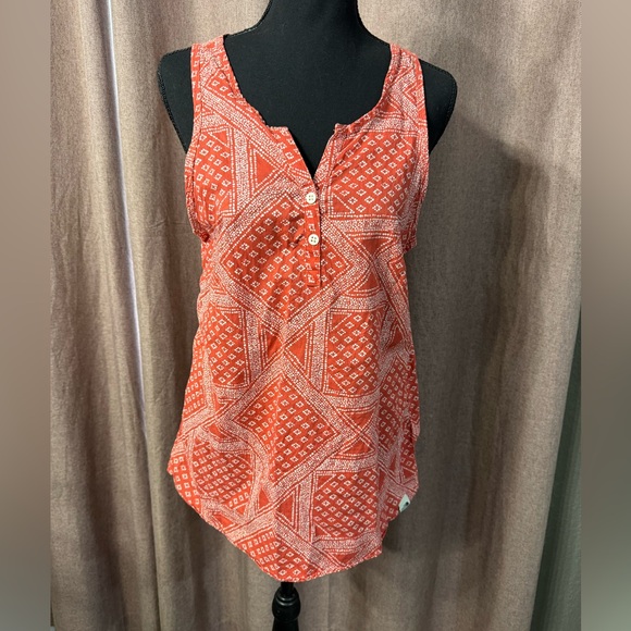 The North Face Women’s Patchwork Red White Lightweight Cotton Tank Top Size M - Picture 6 of 6